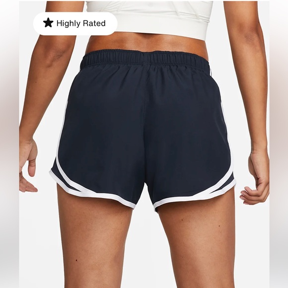 2 PAIRS Nike Womens Tempo Brief-Lined Running Shorts 3” inseam Black/White SMALL - Picture 6 of 16